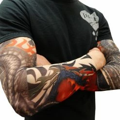 Bewild Illusion Tattoos Tattoo Sleeves - Tribal Dragon Heart Tattoo Sleeves (Pair)