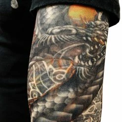 Bewild Illusion Tattoos Tattoo Sleeves - Tribal Dragon Heart Tattoo Sleeves (Pair)