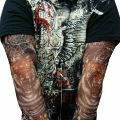 Bewild Tattoo Sleeves - Vicious Tigers And Dragon Tattoo Sleeves (Pair) Illusion Tattoos