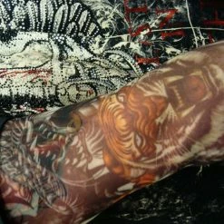 Bewild Tattoo Sleeves - Vicious Tigers And Dragon Tattoo Sleeves (Pair) Illusion Tattoos
