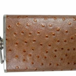Bewild Textured 8oz Brown Leather Flask 10 Bewild Textured 8oz Brown Leather Flask