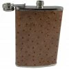Bewild Textured 8oz Brown Leather Flask