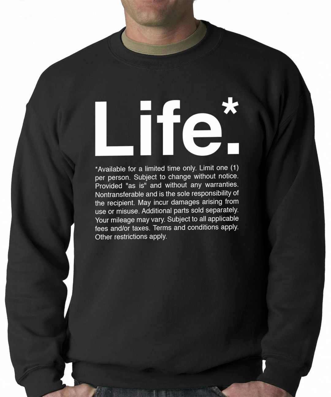 Bewild The Terms Of Life Adult Crewneck Cool Funny & Offensive 4 Bewild The Terms Of Life Adult Crewneck Cool Funny & Offensive