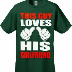 Bewild This Guy Loves His Girlfriend Cartoon Hands Men's T-Shirt
