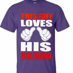 Bewild This Guy Loves His Girlfriend Cartoon Hands Men's T-Shirt