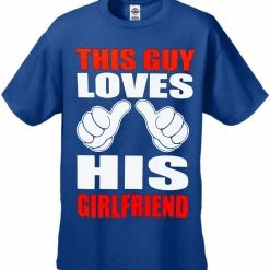 Bewild This Guy Loves His Girlfriend Cartoon Hands Men's T-Shirt