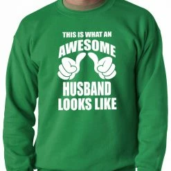 Bewild This Is What An Awesome Husband Looks Like Adult Crewneck
