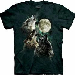 Bewild The Mountain Apparel Three Wolf Moon Men's Big Face T-Shirt