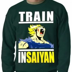 Bewild Comic Con & Gaming Clothing Video Game Train Like Insaiyan Adult Crewneck