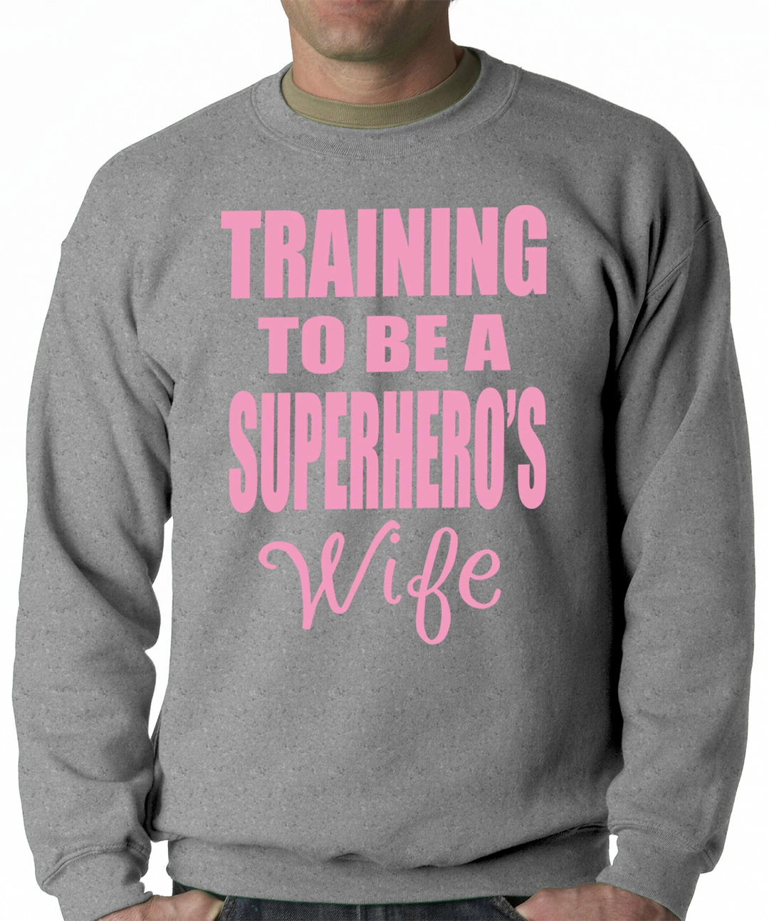 Bewild Training To Be A Superhero's Wife Crewneck Sweatshirt 5 Bewild Training To Be A Superhero's Wife Crewneck Sweatshirt