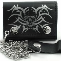 Bewild Tribal Skull Genuine Leather Chain Wallet Wallets & Chains