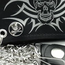 Bewild Tribal Skull Genuine Leather Chain Wallet Wallets & Chains