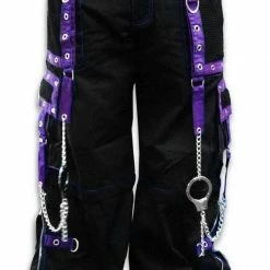 Tripp Darkstreet NYC - "Death Row" Bondage Pants (Black/Purple)