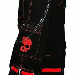 Tripp Darkstreet NYC - "Electro Skull" Bondage Pants (Black/Red)