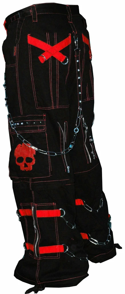 Tripp Darkstreet NYC - "Electro Skull" Bondage Pants (Black/Red) 6 Tripp Darkstreet NYC - "Electro Skull" Bondage Pants (Black/Red)