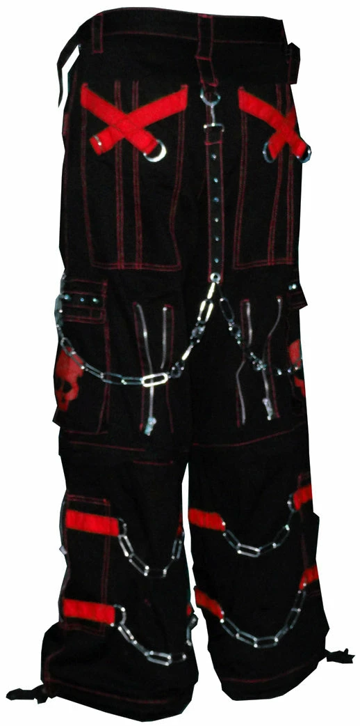 Tripp Darkstreet NYC - "Electro Skull" Bondage Pants (Black/Red) 12 Tripp Darkstreet NYC - "Electro Skull" Bondage Pants (Black/Red)