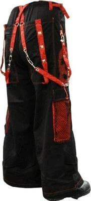 Tripp Darkstreet NYC - "Ghost Skull" Bondage Pants (Black / Red)