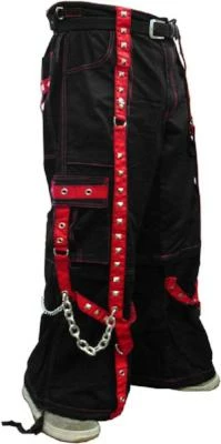 Tripp Darkstreet NYC - "The Hands Of Time" Bondage Pants (Black/Red)