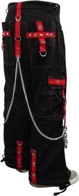 Tripp Darkstreet NYC - "The Hands Of Time" Bondage Pants (Black/Red)