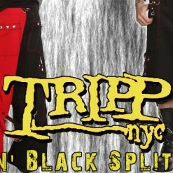 Tripp Darkstreet NYC - Red & Black Two Tone Split Leg Pants With Zip Off Legs To Shorts