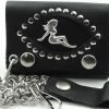 Bewild Trucker Babe Studded Premium Leather Chain Wallet