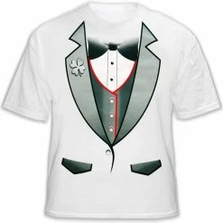 Bewild Tuxedo Shirts - 4 Leaf Clover Lapel Men's Tuxedo T-Shirt Men's T-Shirts