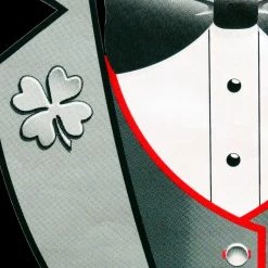 Bewild Tuxedo Shirts - 4 Leaf Clover Lapel Men's Tuxedo T-Shirt Men's T-Shirts