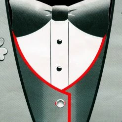 Bewild Tuxedo Shirts - 4 Leaf Clover Lapel Men's Tuxedo T-Shirt Men's T-Shirts