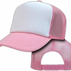 Bewild Two Tone Trucker Hats - Pink Blank Trucker Cap