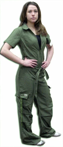 Bewild UFO Girly Hipster Flight Suit (Olive) UFO Skirts & Coveralls