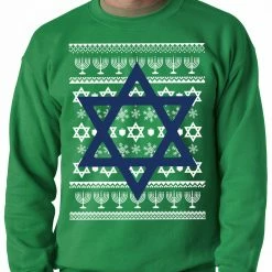 Bewild Jewish Star Hanukkah Crewneck Sweatshirt 12 Bewild Jewish Star Hanukkah Crewneck Sweatshirt
