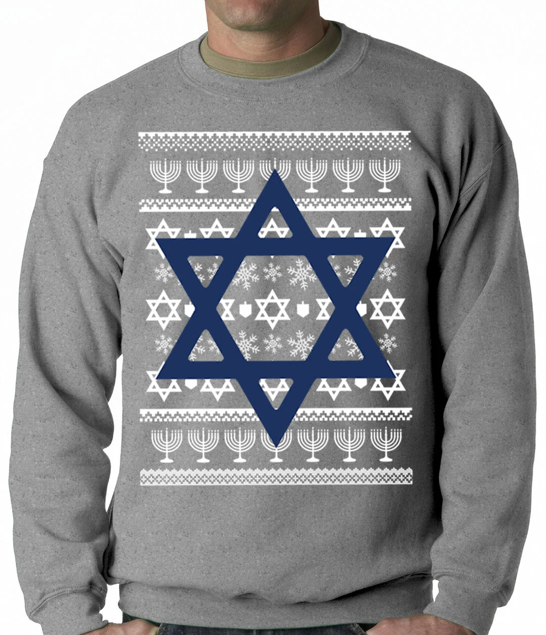 Bewild Jewish Star Hanukkah Crewneck Sweatshirt 8 Bewild Jewish Star Hanukkah Crewneck Sweatshirt