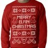 Bewild Ugly Christmas Sweater - Merry Elfin Christmas Funny Ugly Christmas Adult Crewneck