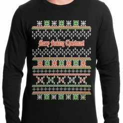 Bewild Holiday Prints Ugly Christmas Thermal - Merry F*cking Christmas Thermal Shirt 7 Bewild Holiday Prints Ugly Christmas Thermal - Merry F*cking Christmas Thermal Shirt