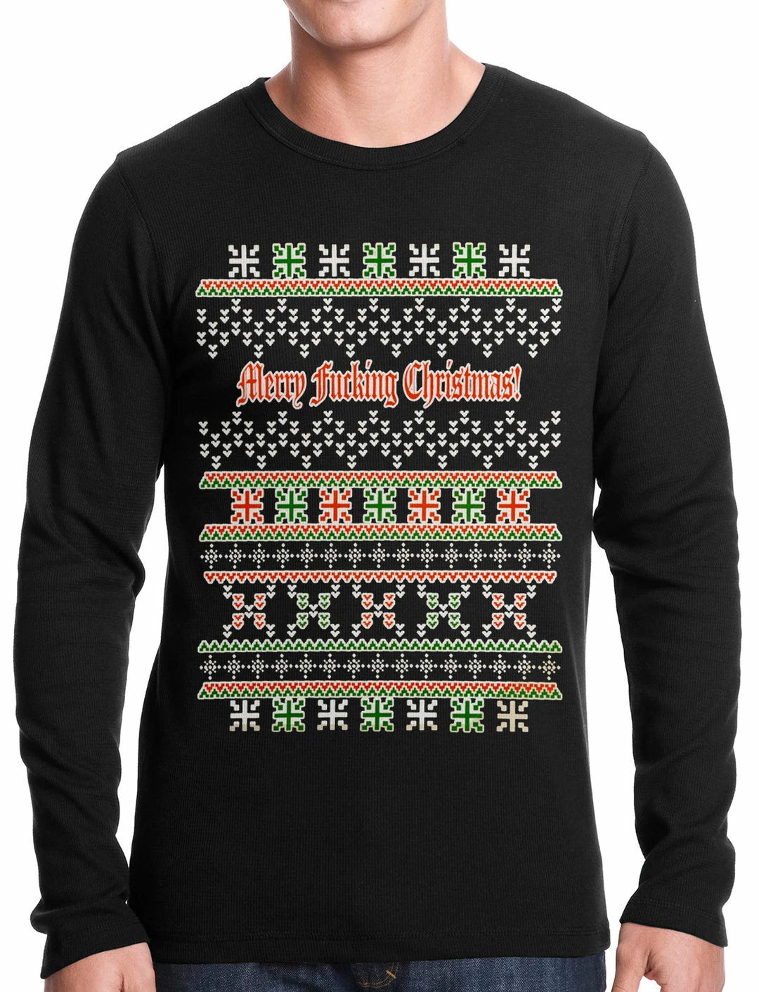 Bewild Holiday Prints Ugly Christmas Thermal - Merry F*cking Christmas Thermal Shirt 5 Bewild Holiday Prints Ugly Christmas Thermal - Merry F*cking Christmas Thermal Shirt