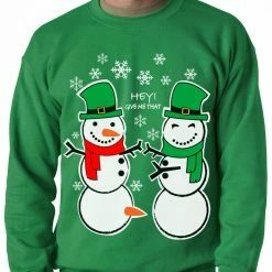 Bewild Holiday Prints Perverted Snowman Carrot Crewneck Sweatshirt