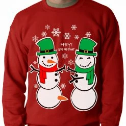 Bewild Holiday Prints Perverted Snowman Carrot Crewneck Sweatshirt