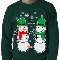 Bewild Holiday Prints Perverted Snowman Carrot Crewneck Sweatshirt