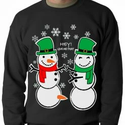 Bewild Holiday Prints Perverted Snowman Carrot Crewneck Sweatshirt