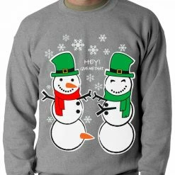 Bewild Holiday Prints Perverted Snowman Carrot Crewneck Sweatshirt