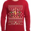 Bewild Holiday Prints Ugly Christmas Thermal - Sexy Girl Stripper Pole Thermal Shirt