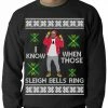 Bewild I Know When Those Sleigh Bells Ring Adult Crewneck Holiday Prints