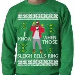 Bewild I Know When Those Sleigh Bells Ring Adult Crewneck Holiday Prints