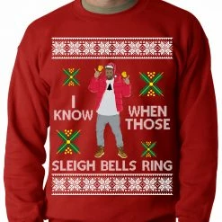 Bewild I Know When Those Sleigh Bells Ring Adult Crewneck Holiday Prints