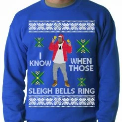 Bewild I Know When Those Sleigh Bells Ring Adult Crewneck Holiday Prints