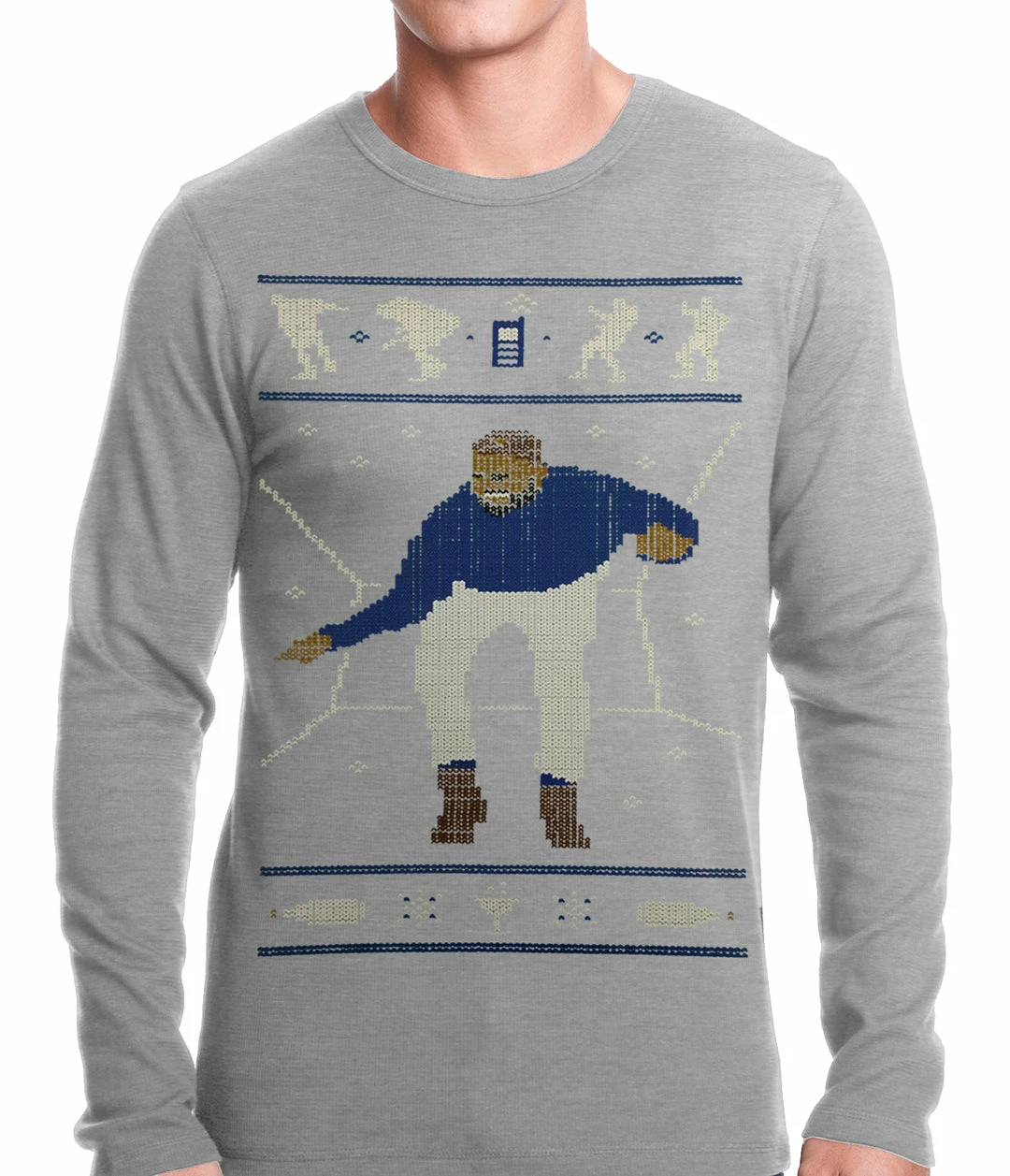 Bewild Ugly Christmas Thermal - Dancing Man Thermal Shirt Holiday Prints 5 Bewild Ugly Christmas Thermal - Dancing Man Thermal Shirt Holiday Prints