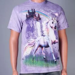 Bewild Unicorn, Castle And Rainbow T-shirt The Mountain Apparel