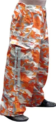 Bewild Unisex Basic UFO Pants (Orange Camo)