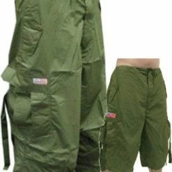 Bewild Zip Off UFO Unisex Basic UFO Pants W/ Zip Off Legs To Shorts (Olive)