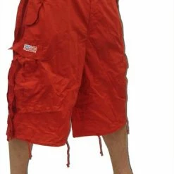 Bewild Unisex Basic UFO Pants W/ Zip Off Legs To Shorts (Red) Zip Off UFO